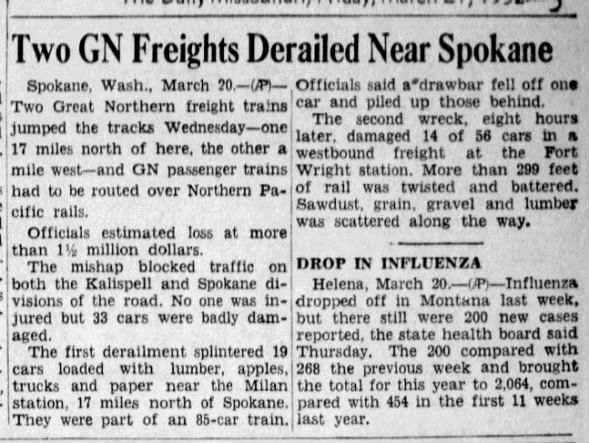 Clipping from The Missoulian
